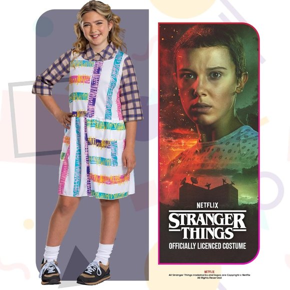NWT Stranger Things Eleven Tween Classic Season 4 Look Costume - Picture 2 of 9